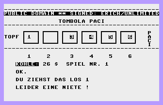 Tombola Paci Screenshot