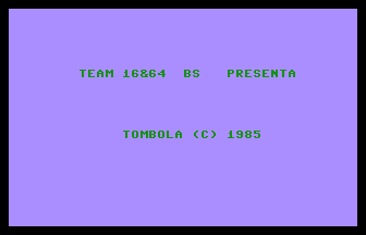 Tombola (Savage) Title Screenshot