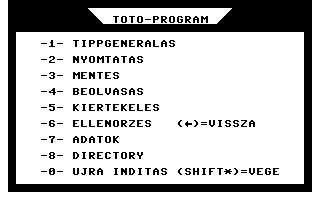 Toto-Program Screenshot