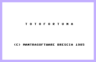 Totofortuna Title Screenshot