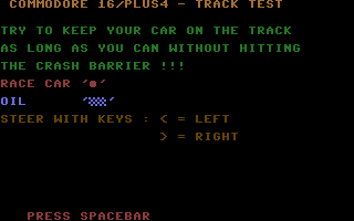 Track Test Title Screenshot