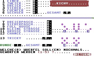 Tricky Dices (Commodore Welt) Screenshot