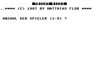 Tricky Dices (Commodore Welt) Title Screenshot