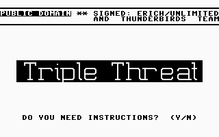 Triple Threat Title Screenshot