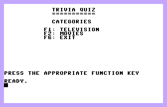 Trivia Quiz Title Screenshot