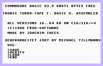 Tronic Turbo-tape Screenshot