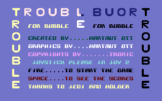 Trouble For Bubble Title Screenshot