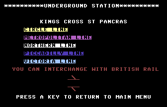 Tube Station Information