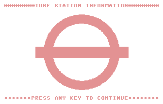 Tube Station Information Title Screenshot