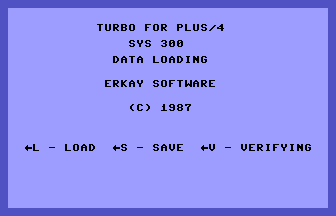Turbo For Plus/4 Screenshot
