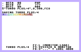 Turbo Plus/4 Screenshot