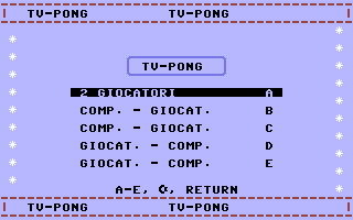 TV-Pong Title Screenshot