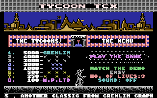 Tycoon Tex Title Screenshot