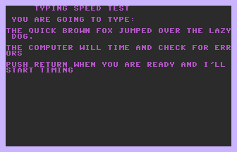 Typing Speed Test Screenshot