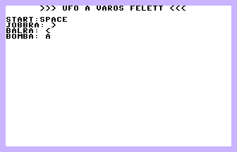 UFO A Város Felett Title Screenshot