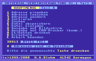 Universal-Vereinsverwaltung Screenshot