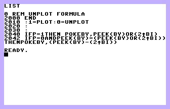 Unplot Formula