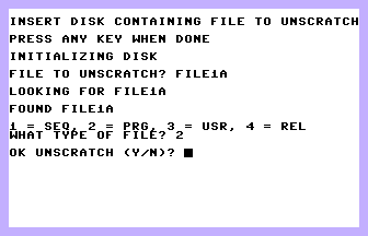 UnSCRATCH (Commodore Microcomputers) Screenshot