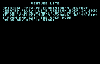 Venture Lite Title Screenshot