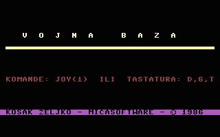 Vojna Baza Title Screenshot