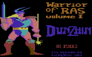 Warrior of RAS Volume I - Dunzhin Title Screenshot