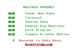Weather Prophet Title Screenshot