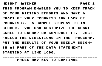 Weight Watcher Screenshot