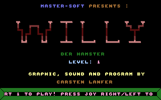 Willy Der Hamster Title Screenshot