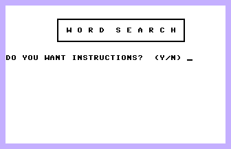 Word Search (Older) Title Screenshot