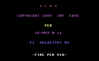 Xeno Title Screenshot