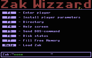 Zak Wizzard V2.0.Sid Screenshot