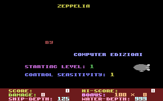 Zeppelin (Byte Games 34) Title Screenshot