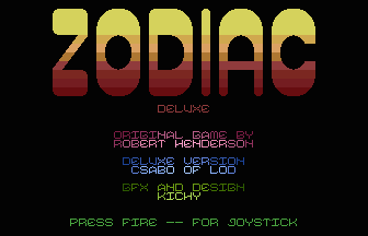 Zodiac Deluxe Title Screenshot
