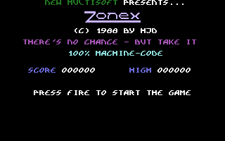Zonex Title Screenshot