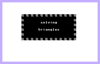 Triangle Solver Title Screenshot