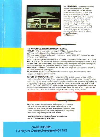 Cassette Back Cover 2 (Gamebusters Release)