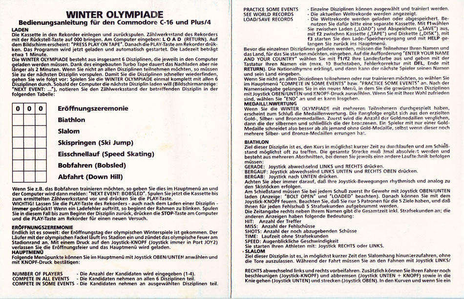 Cassette Cover (Winter Olympiade - Instructions Left)
Submitted by IQ666