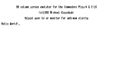 80 Column Screen Emulator