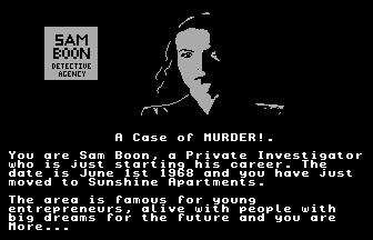 A Case Of Murder Title Screenshot