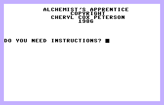 Alchemist's Apprentice Title Screenshot