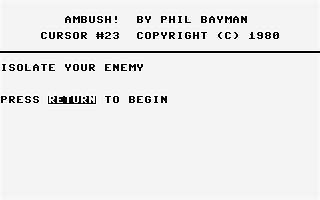 Ambush! Title Screenshot