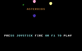 Asteroids (Byte Games 27) Title Screenshot