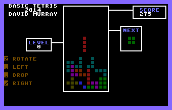 BASIC Tetris Screenshot