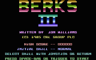 Berks 3 Title Screenshot