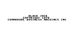 Black Jack (21-es) Title Screenshot