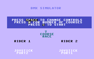 BMX Simulator Title Screenshot