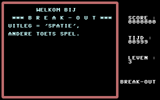Break Out (Dutch) Title Screenshot