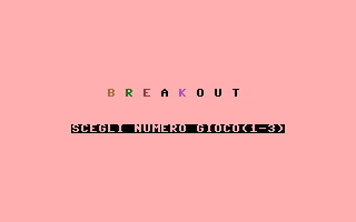 Breakout Title Screenshot