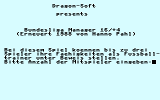 Bundesliga Manager Title Screenshot