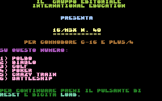 C16/MSX 40 Screenshot